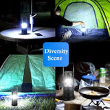 Tältlampa med solcell & fläkt
